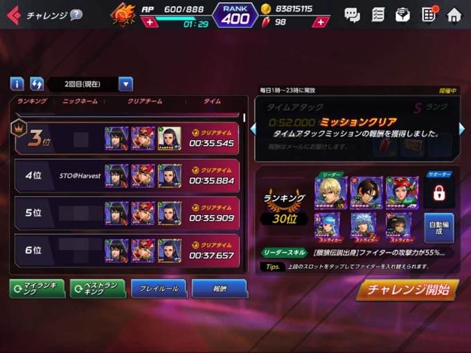 Sにぃのランキング