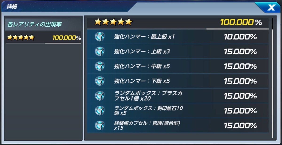 幸福の成長素材ミステリーボックス